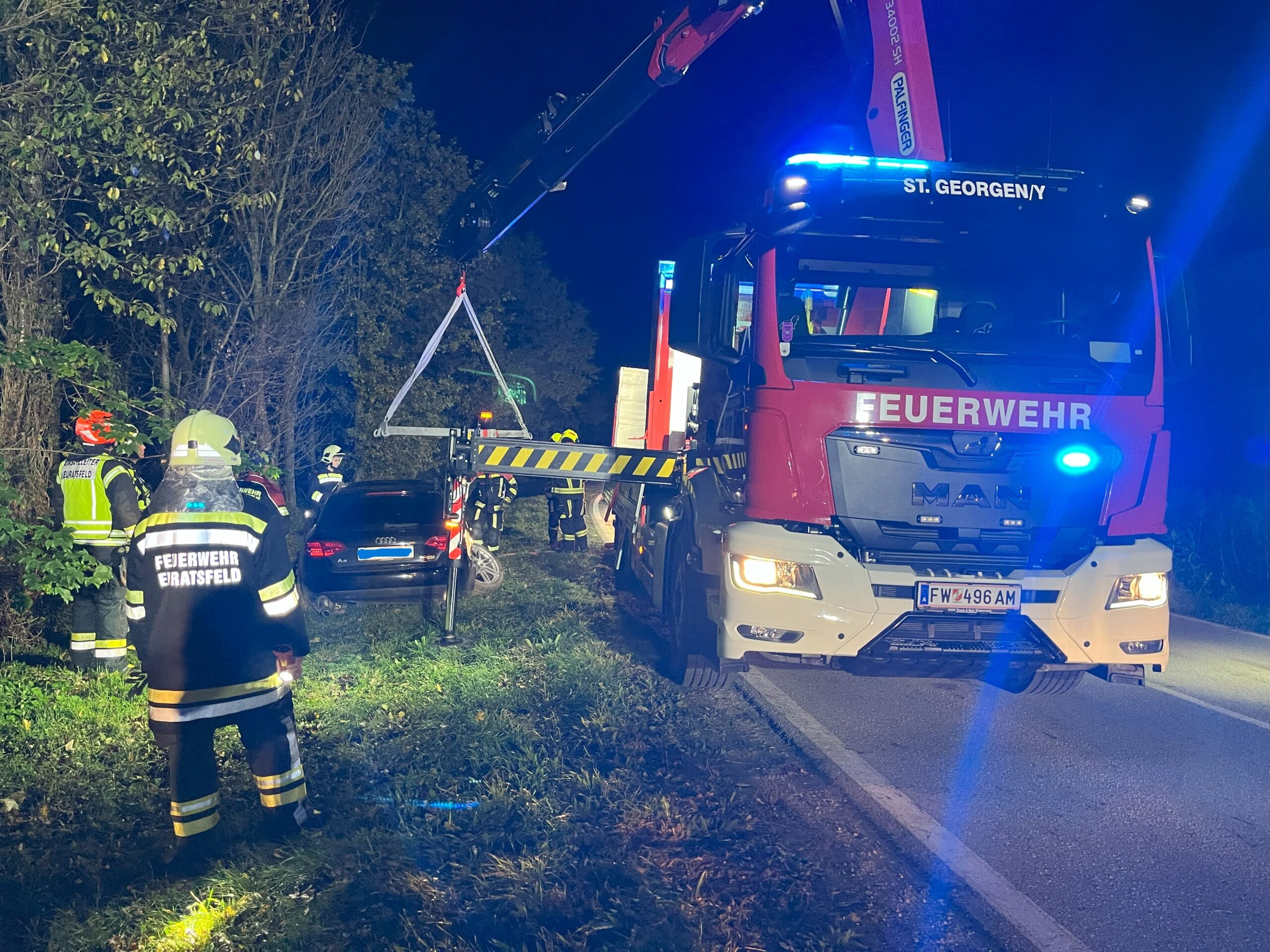 T1 Fahrzeugbergung nach Verkehrsunfall auf der L6051